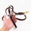 Wholesale Double Handle Dog Leash Copper Hook Leather Rope Dual Pet Leash