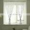 Wholesale white double lace warp woven jacquard decorative window screen short half curtain for balcony bay window