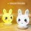 Rabbit shape ABS plastic shell led light touch sensor light with remote BUNNY led night for lamps home decor