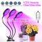 LED Grow Light for Indoor Plant 360 Gooseneck Dual Head Clip-on Plant Lights with Timer Function