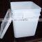 30L White Square Plastic Buckets
