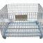 Industrial collapsible rigid wire mesh container for storage