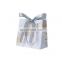 Custom Marble Design Bolsas Para Regalo White Paper Bags With Ribbon