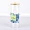 Plastic Cotton Ball Pad Swab Holder Transparent Cosmetic Organizer Storage Holders With Bamboo Lid