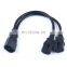 C14 to C15 Y Splitter Power Cord - 15 Amp PDU Extension Power Cord
