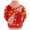 Red Custom Sublimation Hoodie of Christmas Tree Pattern