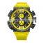 Fashion design stainless steel case big dial case chronograph sport men compass luminous watch