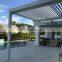 Modern Designs Swimming Pool Electric Pergola Roof With Side Sun Screen electric aluminum pergola outdoor