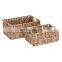 Hot Sale metal wicker basket water hyacinth Storage Basket Set Of 2 wholesale High Quality vietnam cheap