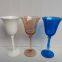 Factory Customized White Black Pink Red Amber Blue Colored Wine Goblet Glass