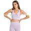 Wholesale Sexy V Neck Yoga Bra Back Cross Strap Women Gym Top High Impact Sportswear Bra Ladies Workout Running Fitness Tank