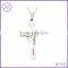 OEM rhinestone stainless steel leo inca cross pendant