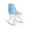 replica wholesale chrome steel tube frame blue color plastic ABS Charles RSR chair ,RSR rocking chair , RSR side chair