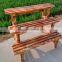 Flower displaying 3 layer solid wood foldable garden rac