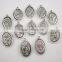 Catholic oval holy family pray for us medal pendant