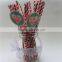 Christmas Decorations Wholesale Snowman Christmas Drinking Paper Straws with tags