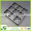 PS disposable customized square black 9 holes blister plastic chocolate container