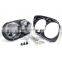 BJ-HL-018 Waterproof Ultra Bright Aluminum Housing Clear PC Lens Black LED Motorcycle Headlight