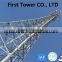 Galvanized 4 legged tubular steel cellular tower