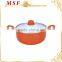 MSF-6626-Fry pan Colorful fry pans various sizes pressing aluminum fry pan long handle with soft touch silicon coating