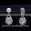 18K White Gold Filled Hot Cubic Zircon Women Earrings Dangler Bali Jewelry