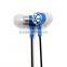 Best blue embraved diamond in-ear perfect sound quality metal earphone