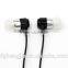 2015 China market of electronic high quality comfortable in-ear flat cable metal earhphone with mic for mobile phone/ mp3 player