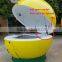 2016 water proof burger kiosk with wheels