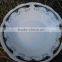 Mid east hot design ceramic deep cut edge plate with flower/lowest price soup plate
