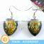 2016 Single Amber Stone Hook Earring Designs