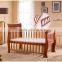 Multipurposes Wooden Baby Crib With Wheels Solid Wood Baby Cribs