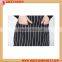 Fancy promotional kitchen apron with black and white stripes