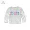 DK0411 dave bella spring autumn kids t-shirt baby girl white cotton t shirt kid cloth children tops child tees girls tee