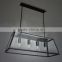 RH Loft Black Vintage style light Metal & Glass BOX lamp 4 head Edison Loft light