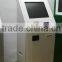 Free standing touch screen kiosk terminal machine with card dispenser passport scanner card reader