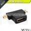 3 in 1 HDMI to micro HDMI mini HDMI adapter