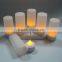 Rechargeable single amber led tea light ,usb wire charger