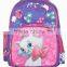Cartoon design young pretty girls school bags with trolley