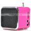 Best fm radio portable mini speaker with usb charger
