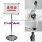 A3 Metal Round Base Telescopic Pole Restaurant Menu Display Stands