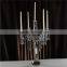 2016 newest design of 5 arms crystal glass candelabra for decoration