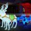 2016 Christmas Theme Park Outdoor Decoration Christmas Reindeer Light Carriage