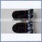 Factory Custom Unisex Black Kids Leather Fur Lined Glove with Rabbit Fur on Cuff