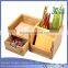 Natural Bamboo Drawer Desk Bamboo pen holder