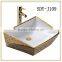 ceramic bathroom sink hand wash basin Luxury gold art basin