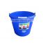 plastic bucket wide mouth PE with metal handle good quality