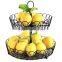 Black Wire 2 Tiered Fruit Basket