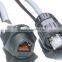 front panel mount RJ45 socket with cable and end cap waterproof connector