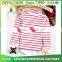 Hot sale babys high neck t shirt kids stripe t shirt wholesale with cheap price