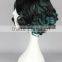 Tokyo Anime wig short kinky dark mixed greeb curly wig for woman N436